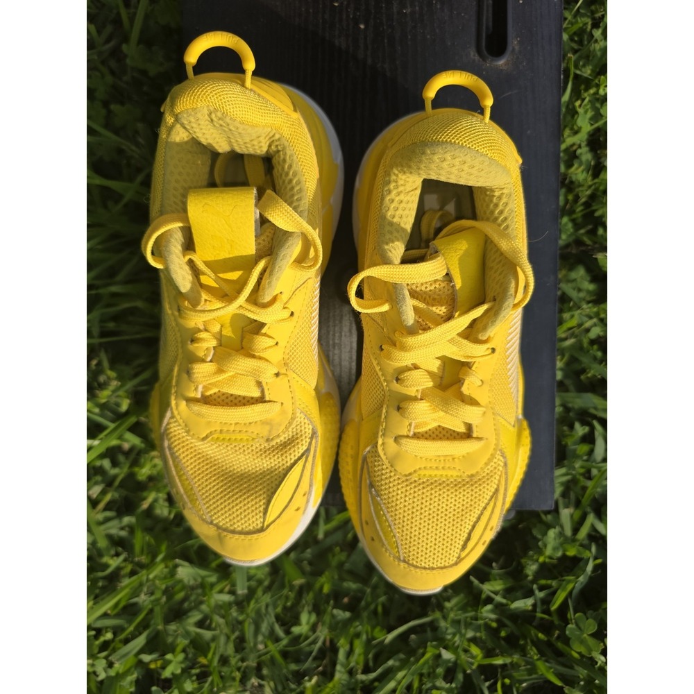 Puma RS-X Dandelion Boys Size 4.5C Yellow White Athletic Running Shoes Sneakers - Picture 5 of 9
